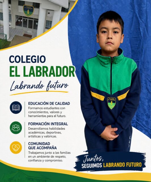 En Colegio El Labrador Osorno creemos que educar es mucho más que enseñar: es acompañar, inspirar y “labrar” el futuro de cada estudiante.

Con compromiso, valores y una educación cercana, seguimos formando generaciones preparadas para crecer, aprender y enfrentar nuevos desafíos.

“Labrando futuro” 
📍 12 de Octubre 1620, Osorno
🌐  colegioellabradorosorno.cl￼